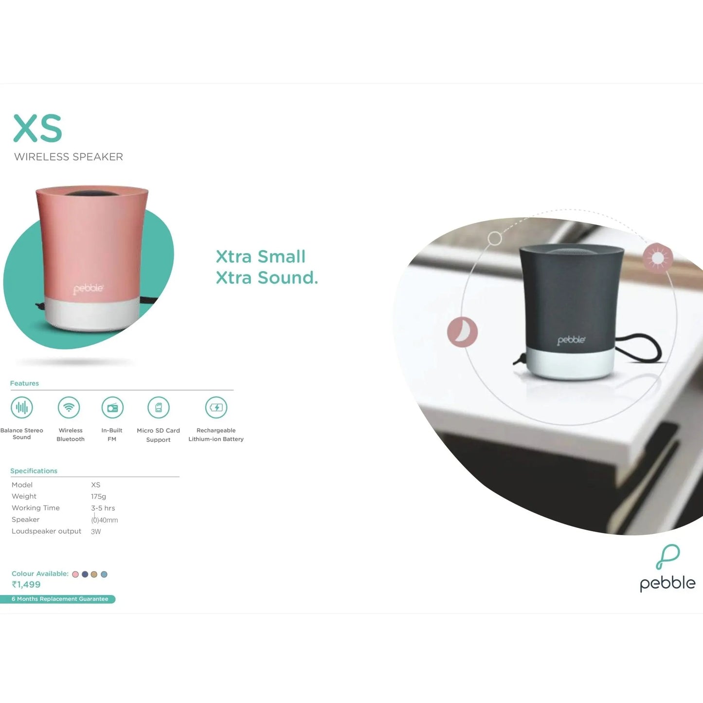 Pebble XS Wireless Speaker - MARSH Corporate gifts