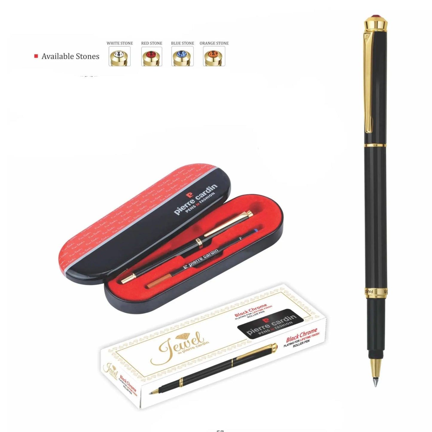 Pierre Cardin Balck Chrome Plating For Lifetime Finish Roller Pen MARSH Corporate gifts