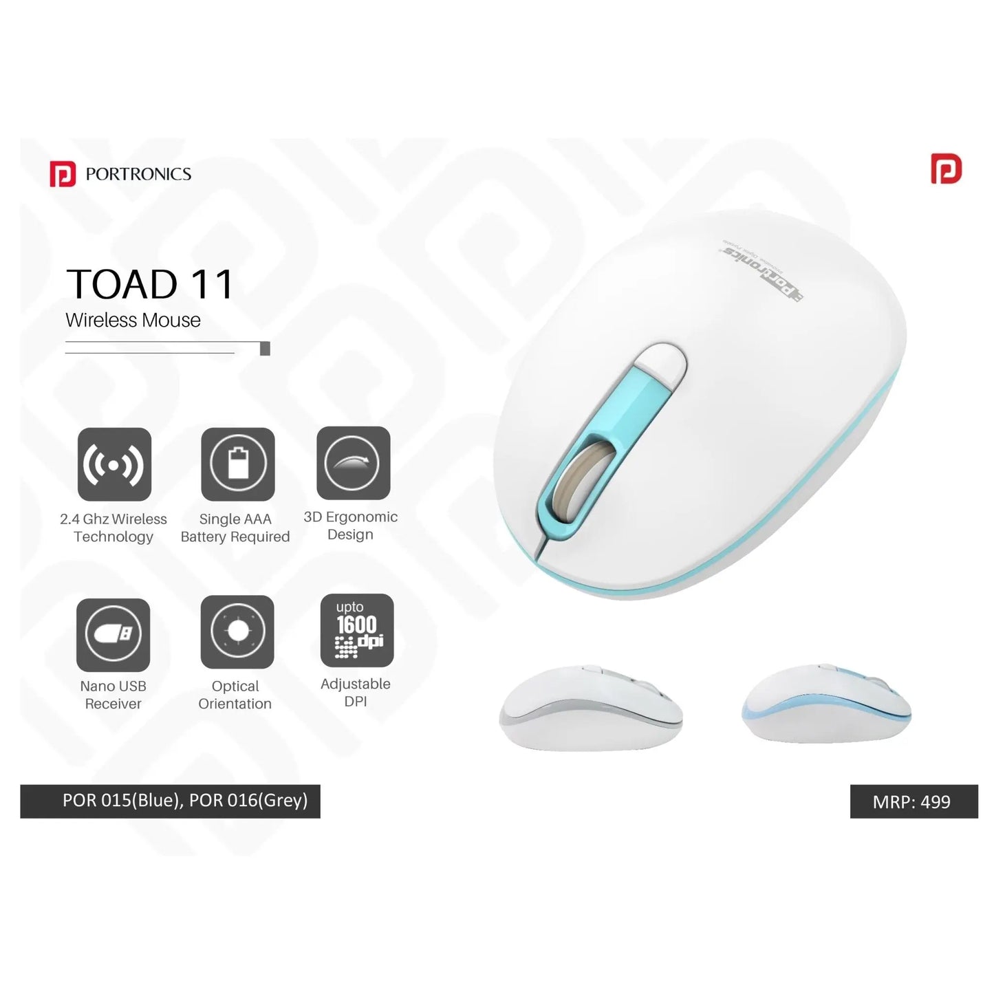 Portronics Wireless Optical Mouse - POR 015/016 MARSH Corporate gifts