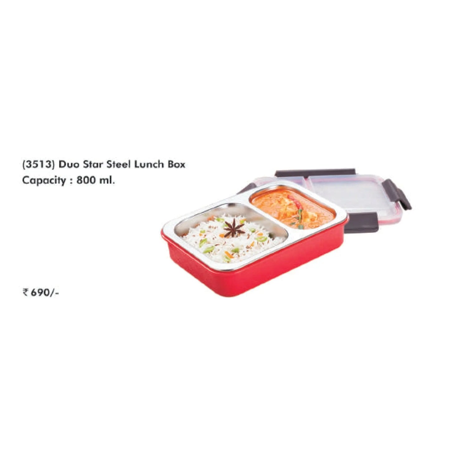 Signora Ware Dual Star Steel Lunch Box - 3513 MARSH Corporate gifts