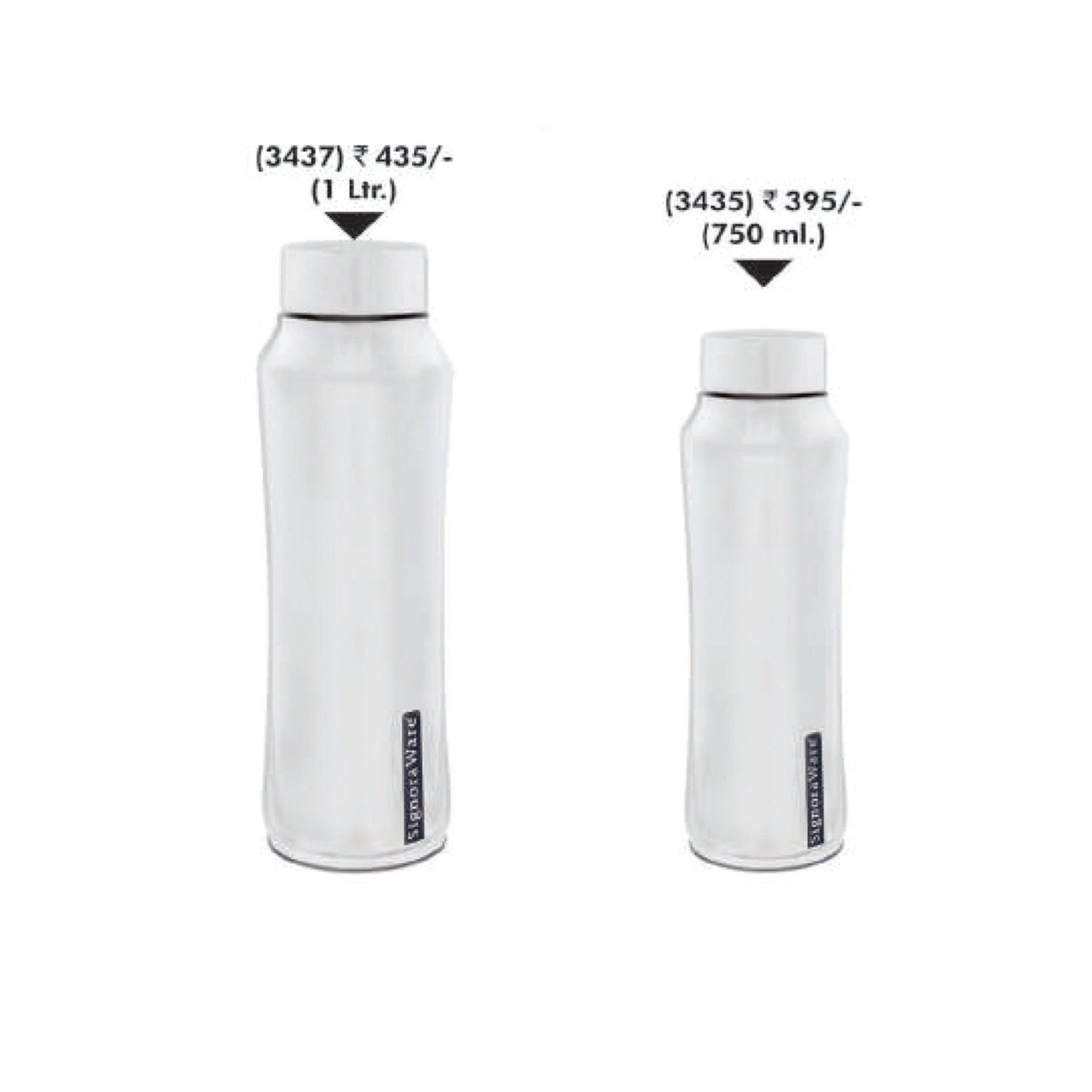 Signora Ware Rexo Steel Water Bottle Mirror Finish - 3437/3435 MARSH Corporate gifts