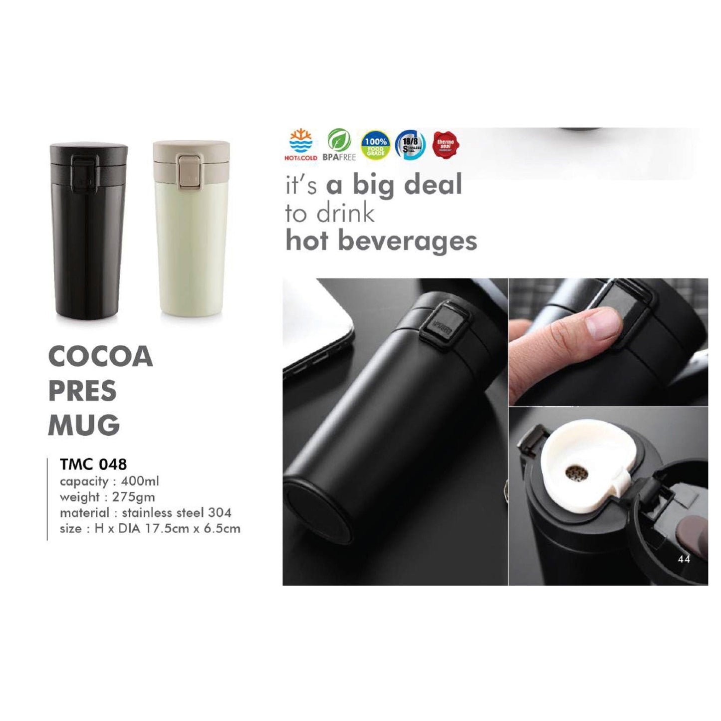 Stainless Steel Mug TMC 048 - 400ml MARSH Corporate gifts