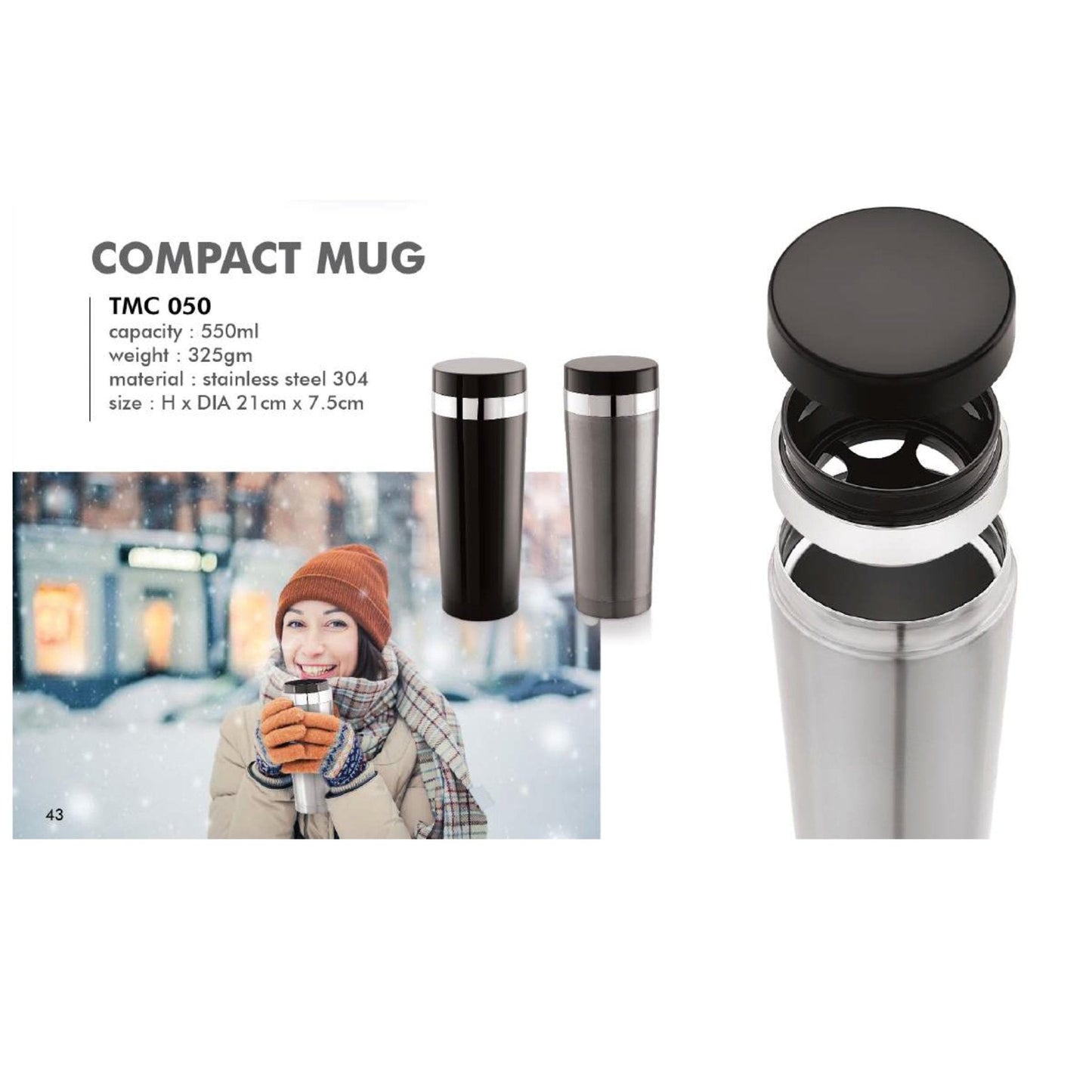 Stainless Steel Mug TMC 050 - 550ml MARSH Corporate gifts