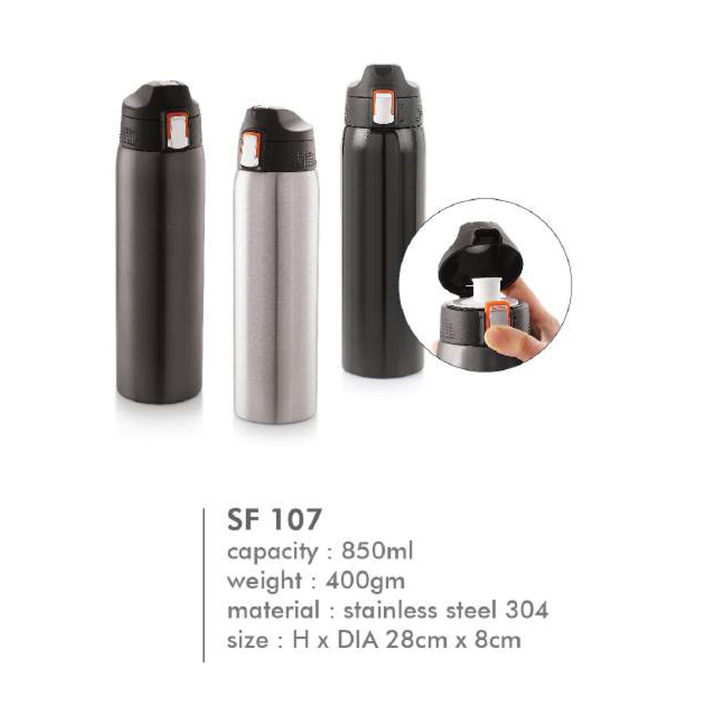 Stainless Steel Vacuum Flask - SF 107 - 850ml MARSH Corporate gifts