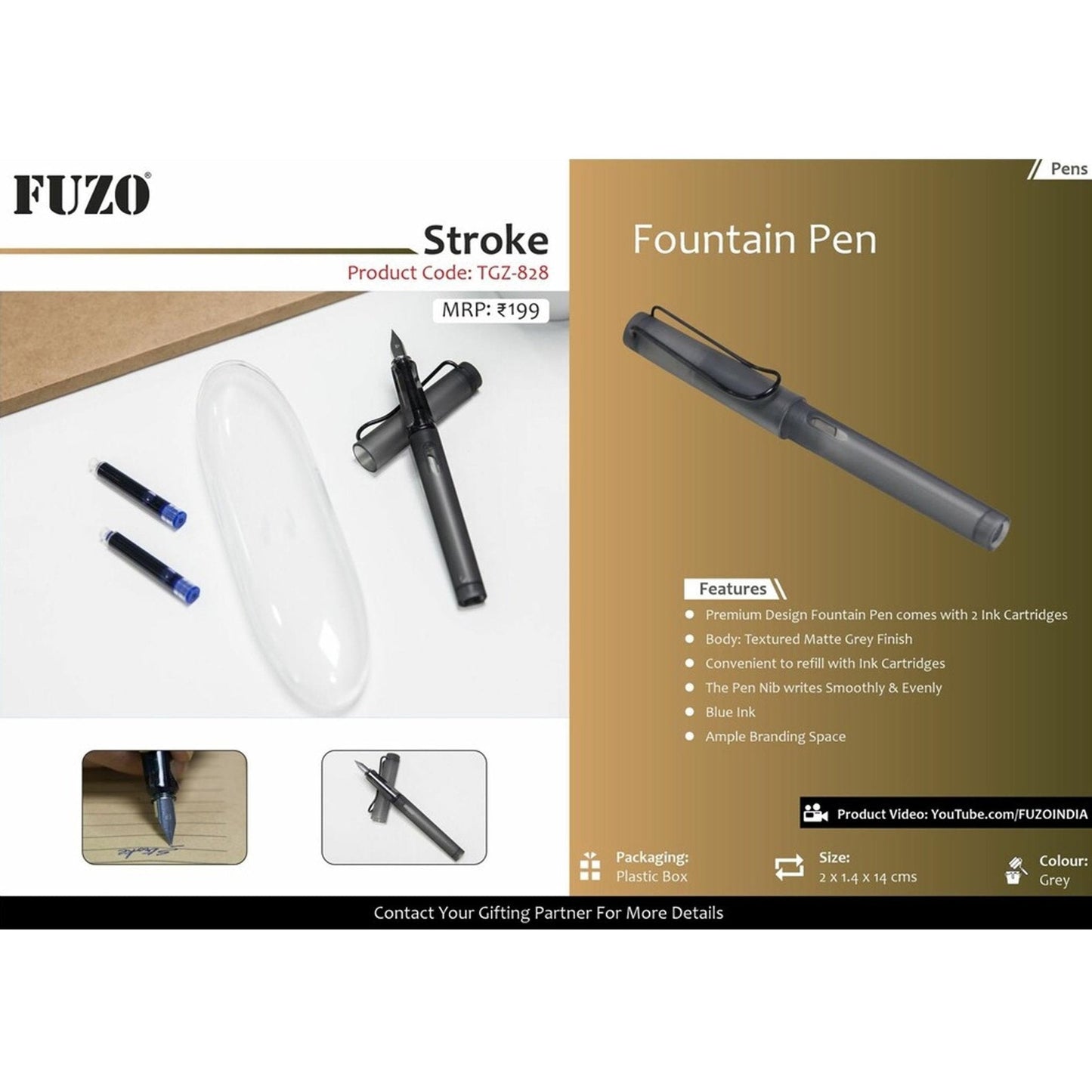 Stroke Fountain Pen - TGZ-828