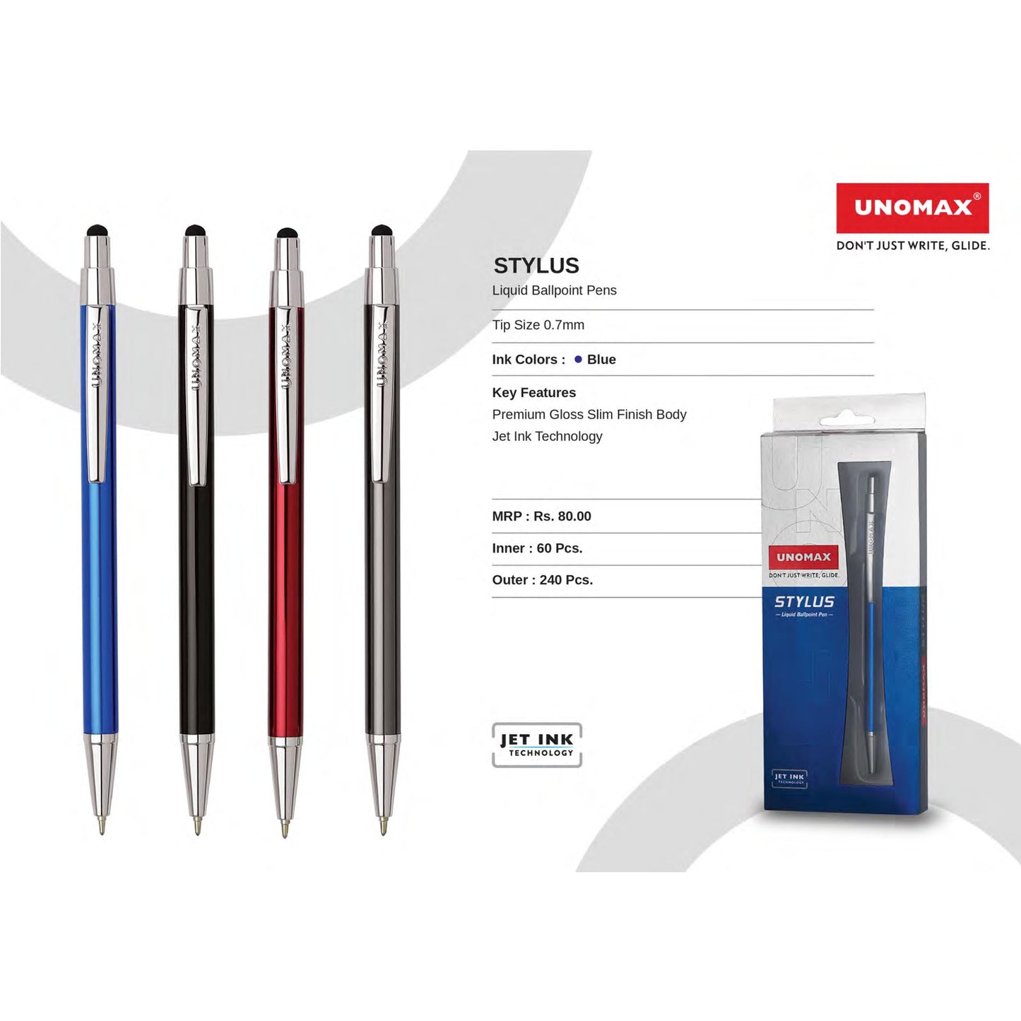 Unomax Stylus Liquid Ball Pens MARSH Corporate gifts