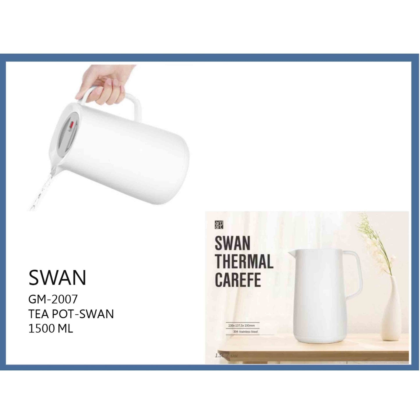 Swan Tea Pot 1500ml - DRIN066 MARSH Corporate gifts