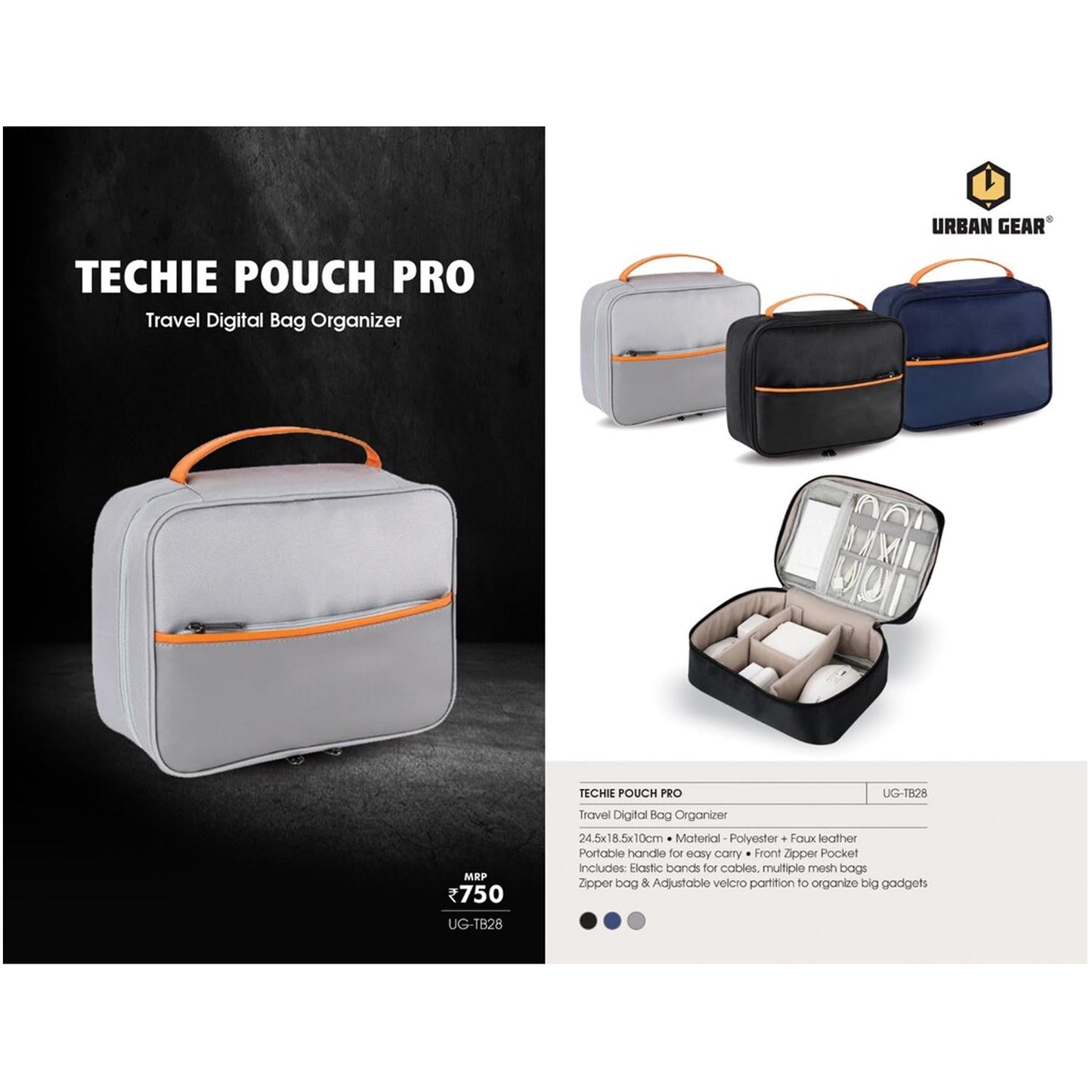 URBAN GEAR - Techie Pouch Pro - Travel Digital Pouch - UG-TB28 MARSH Corporate gifts