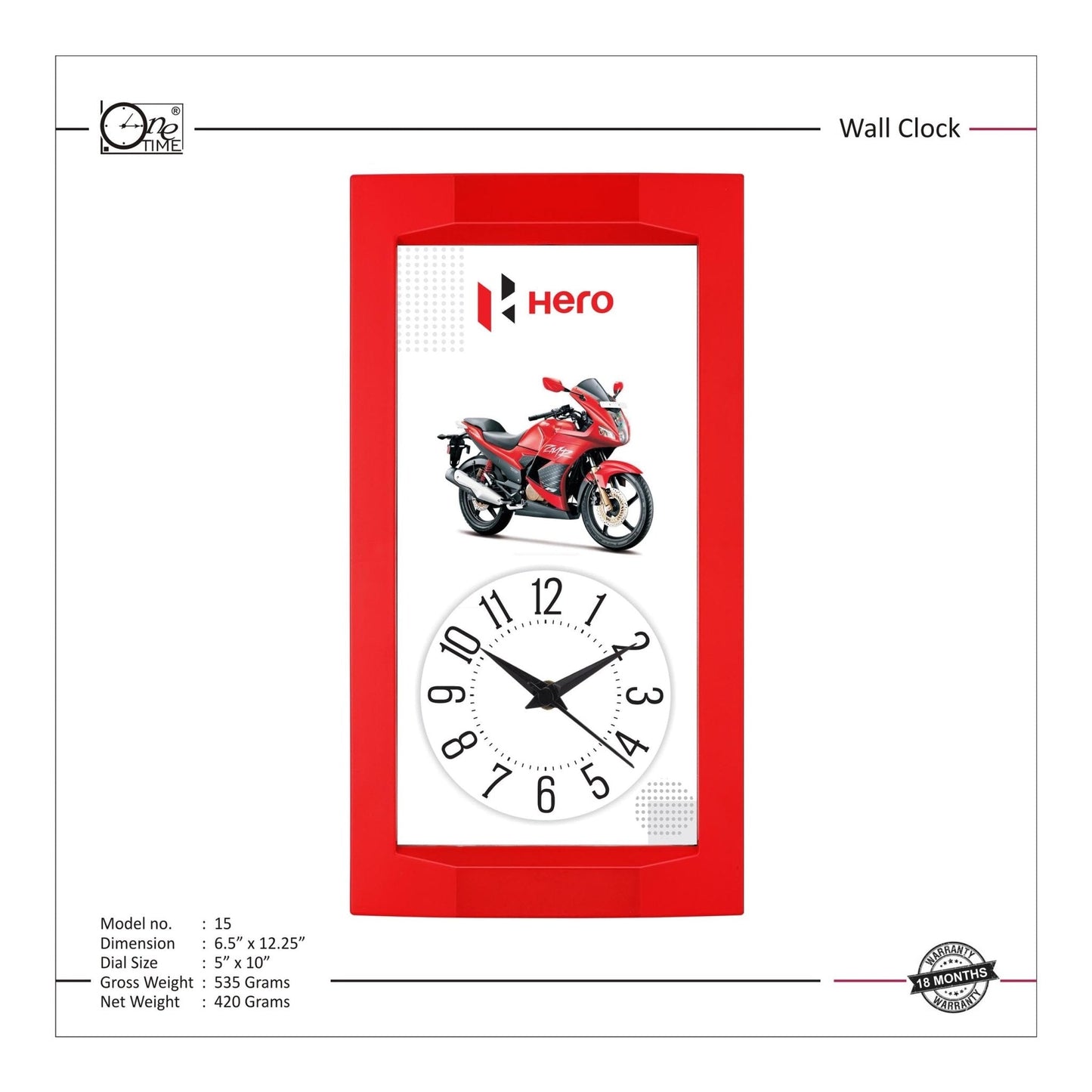 Wall Clock Pattern 15 MARSH Stationery