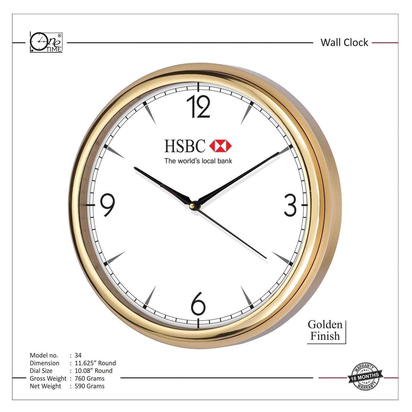 Wall Clock Pattern 34 MARSH Stationery