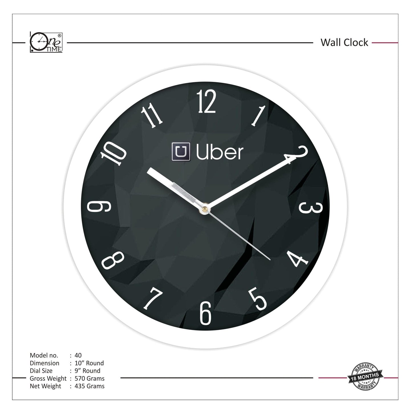 Wall Clock Pattern 40 MARSH Stationery