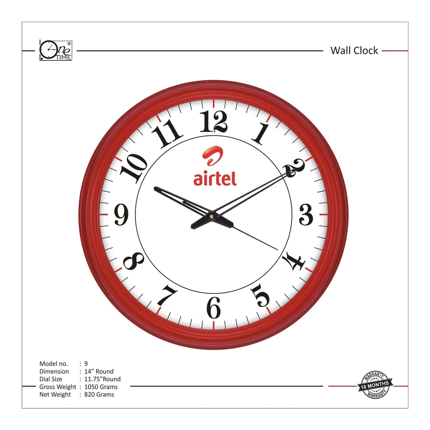 Wall Clock Pattern 9 MARSH Stationery