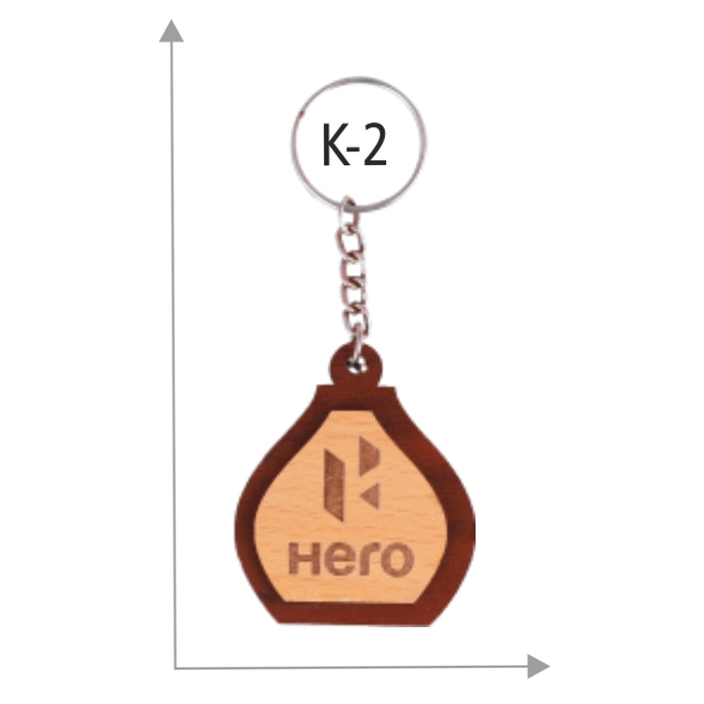 Wooden Key Chain - K-2 MARSH Corporate gifts