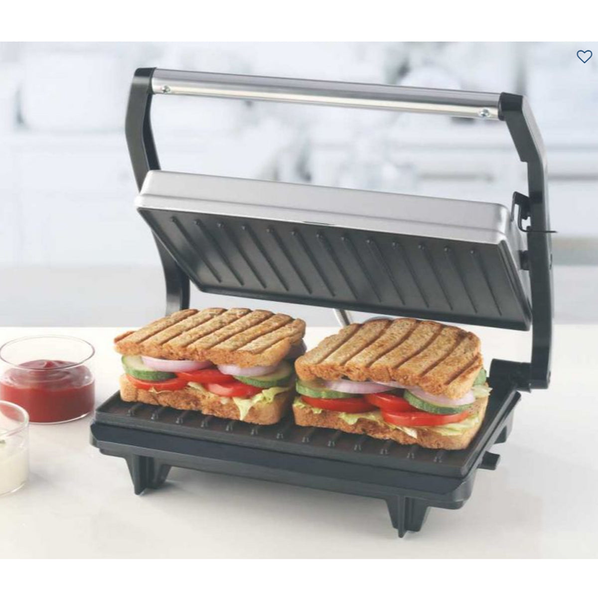 Borosil Neo Grill Sandwich Maker, Non-toxic Non-stick Grill Plate