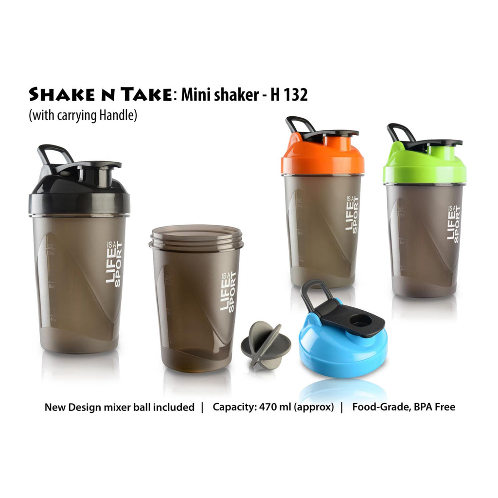 SHAKE N TAKE : Mini shaker - H 132 (with carrying handle)