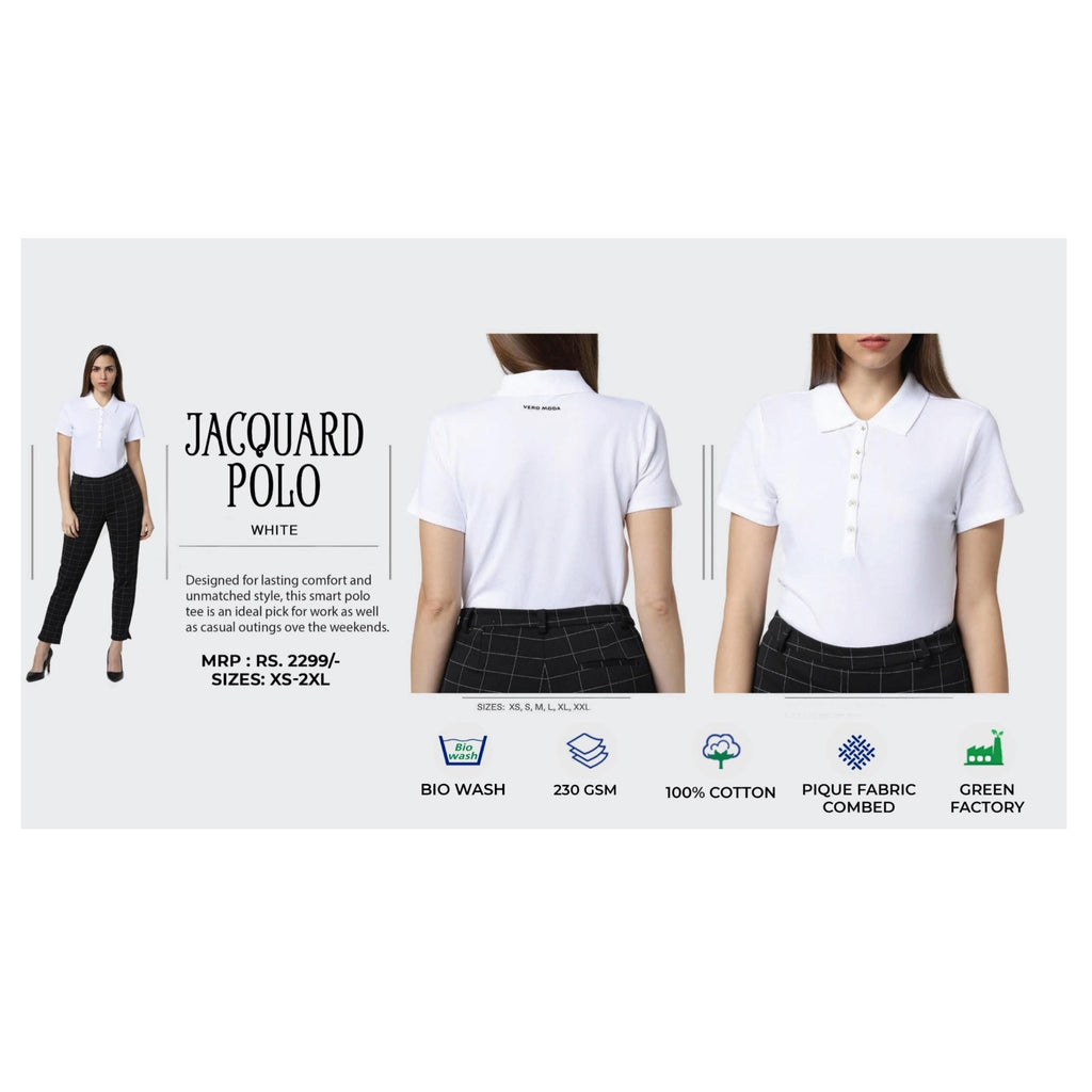 Vero Moda Jacquard Polo T-Shirt