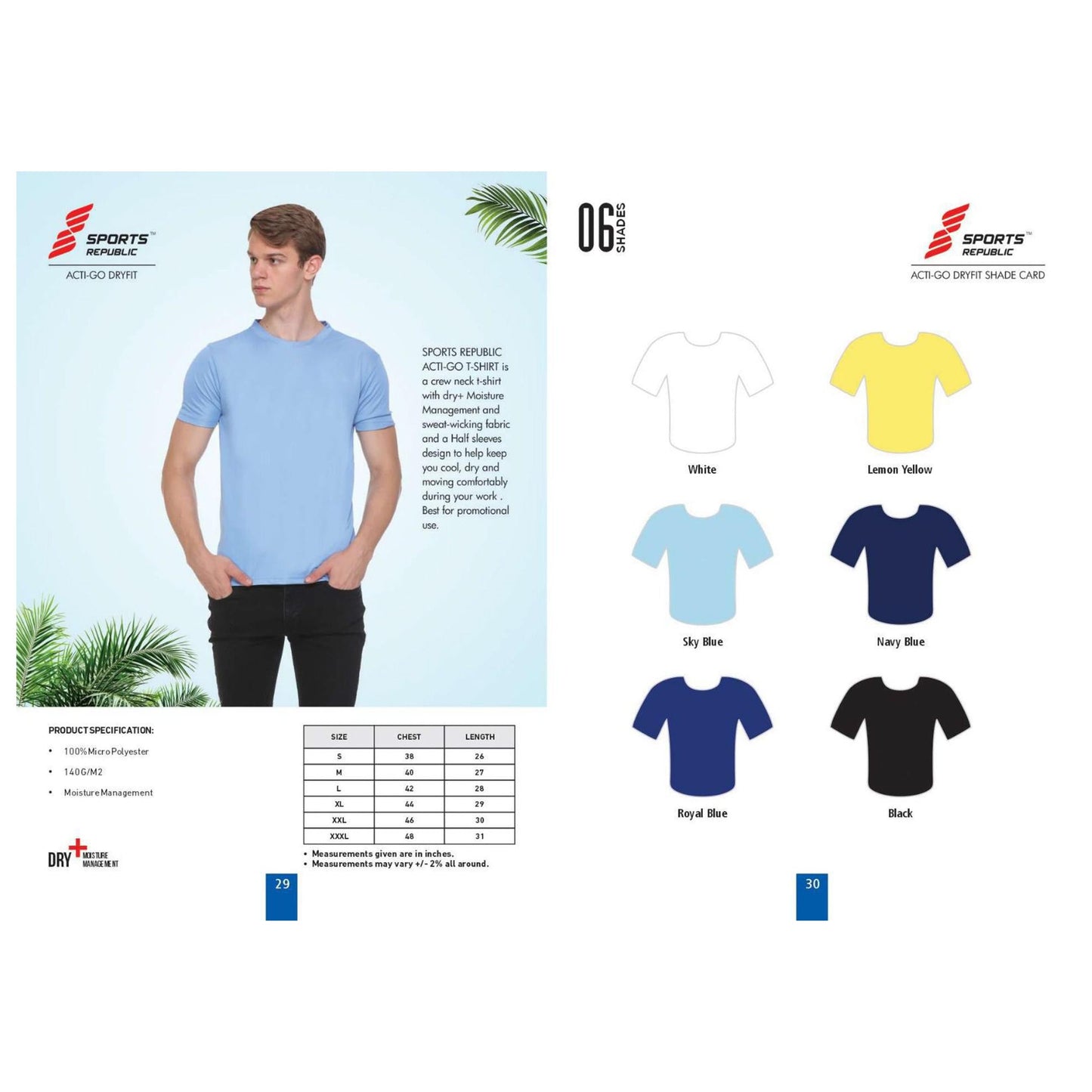 ACTIGO DRYFIT - ROUND NECK T SHIRT MARSH Corporate gifts