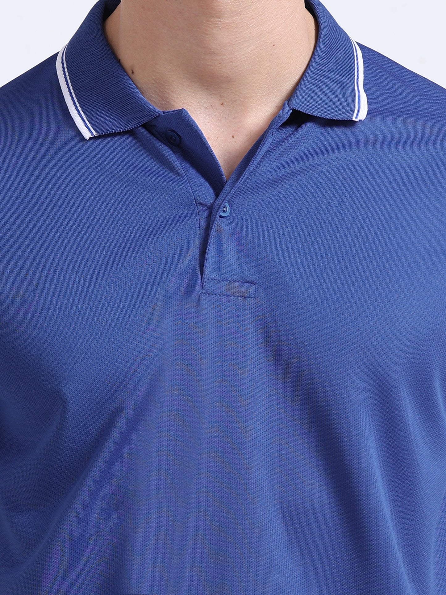 PrimoKnit Dotcell Polo - Royal Blue with White Tipping Moonland Global Pvt Ltd