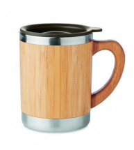 Bamboo Steel Insulated Coffee Mug – 240 ml