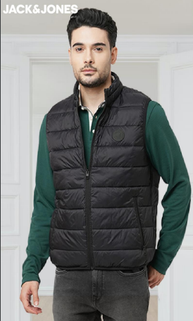 Jack & Jones Originals quilted vest in khaki | ASOS