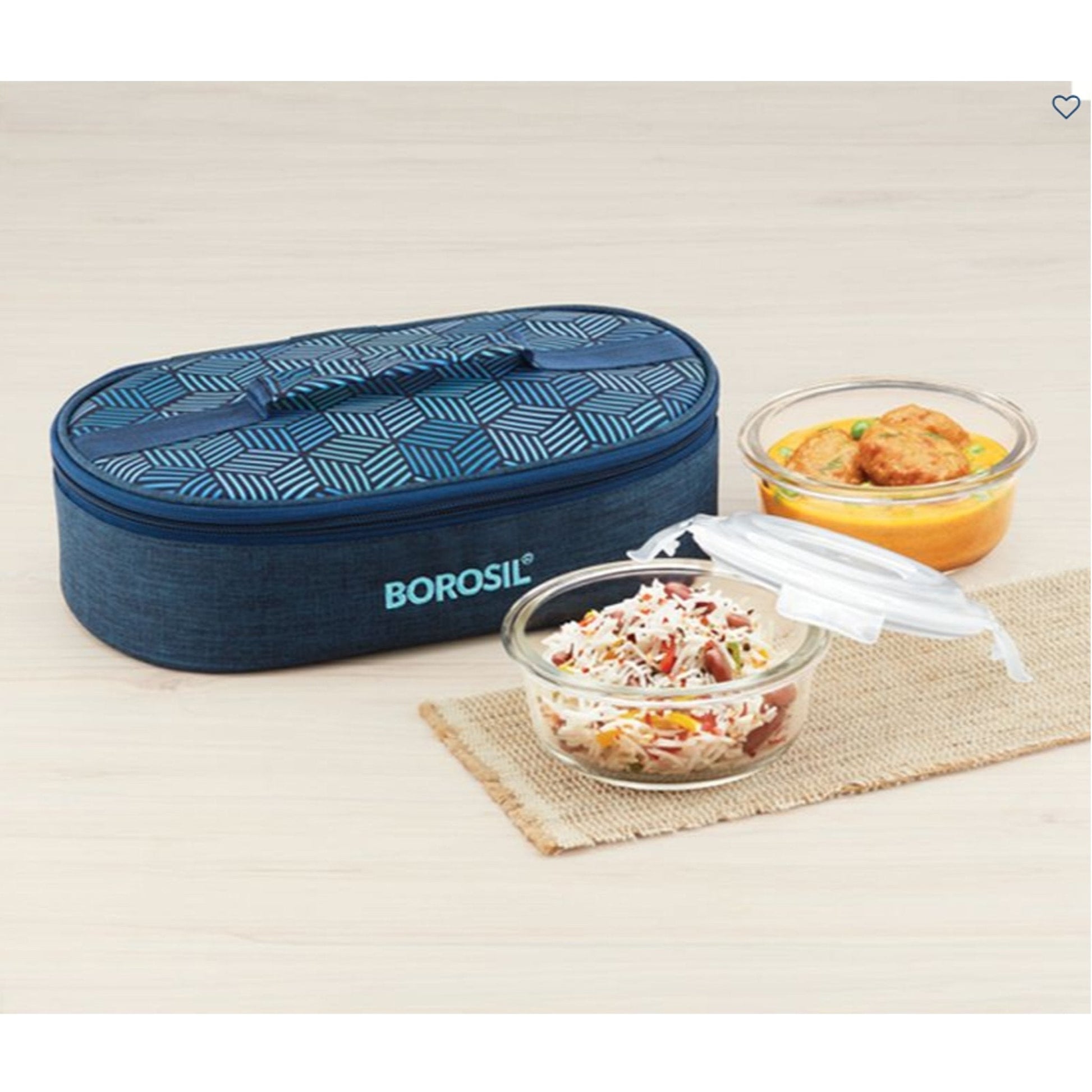 2 Round Microwavable Glass Lunch Box (Foodluck Flat) - ICYCSBS400H MARSH Corporate gifts