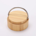 Bamboo Steel Insulated Flask with Carry Handle - 480ml