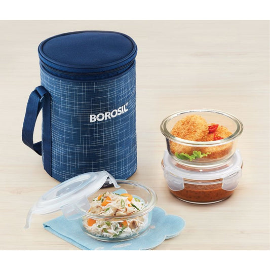 3 Round Microwavable Glass Lunch Box (D'sign) - ICYS3IND400 MARSH Corporate gifts