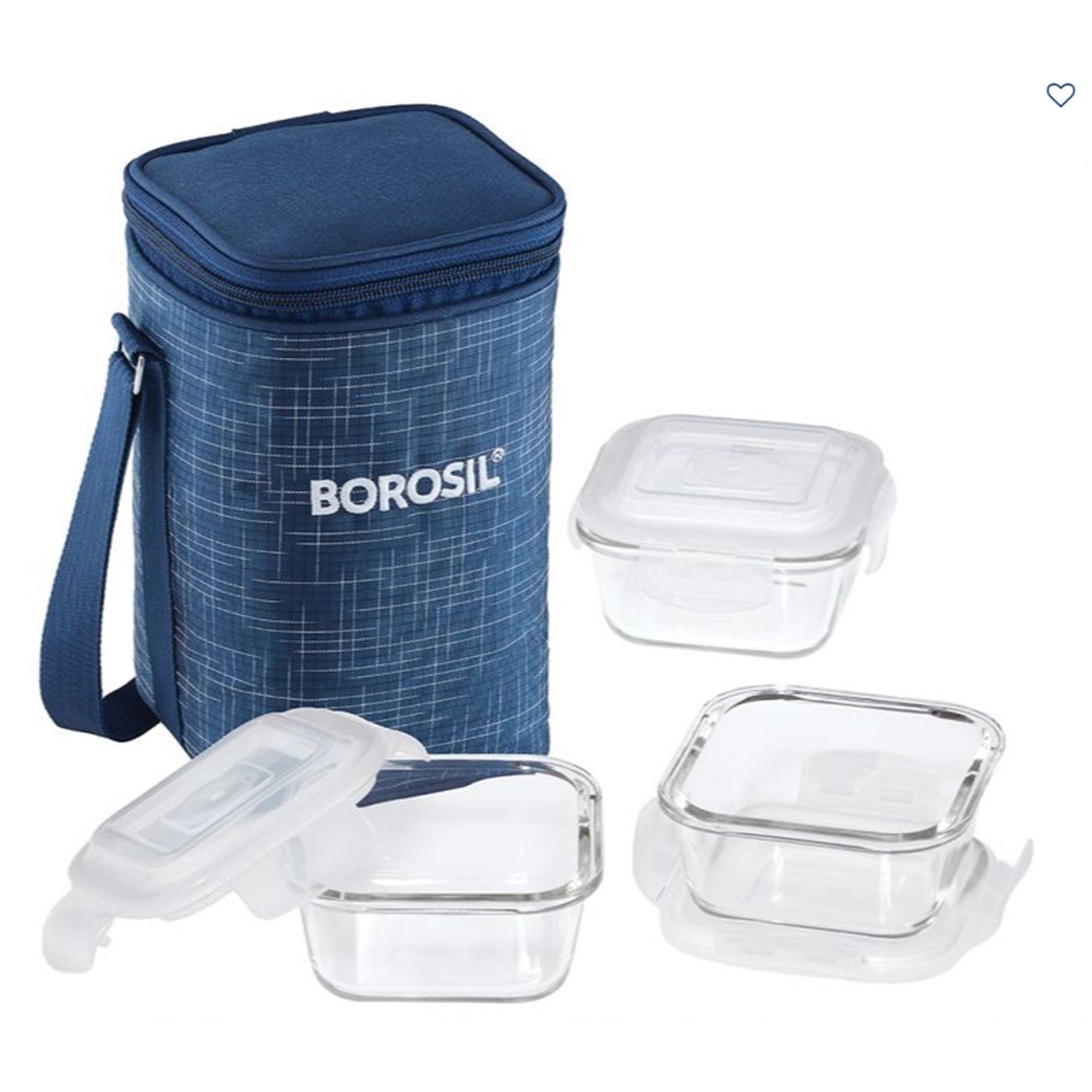 3 Square Microwavable Glass Lunch Box (D'sign) - ICYS3IND320 MARSH Corporate gifts
