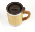 Bamboo Steel Insulated Coffee Mug – 240 ml