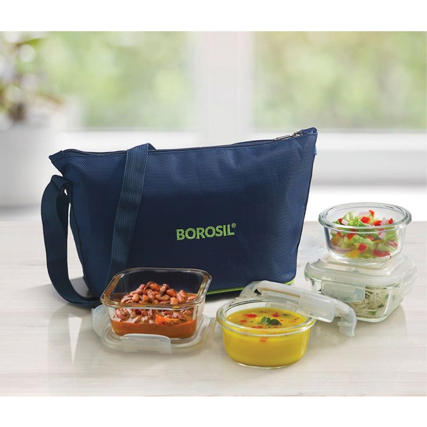 4 Microwavable Glass Lunch Box (Purse Bag) - ITSQ32RN24F MARSH Corporate gifts