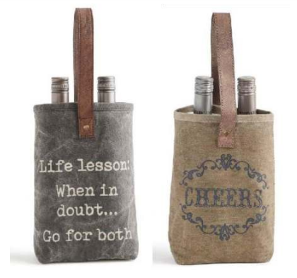 Mona B Life Lessons & Cheers Double Wine Bag