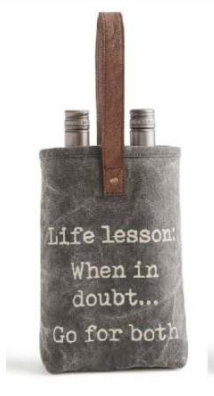 Mona B Life Lessons & Cheers Double Wine Bag