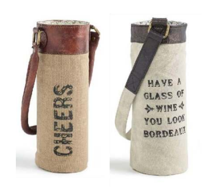 Mona B Cheers & Bordeaux Wine Bag