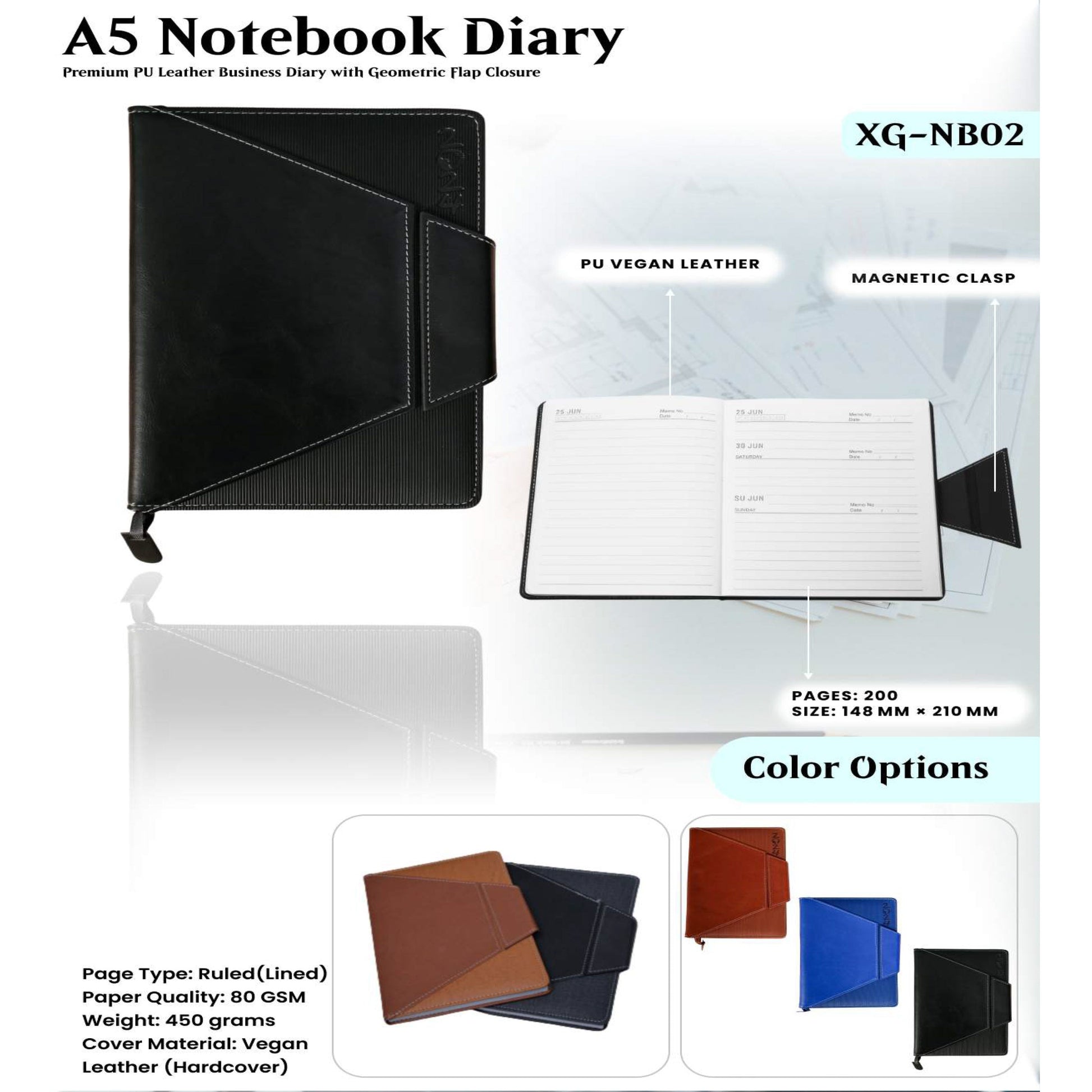 A5 Notebook Diary XG - NB02 MARSH Corporate gifts