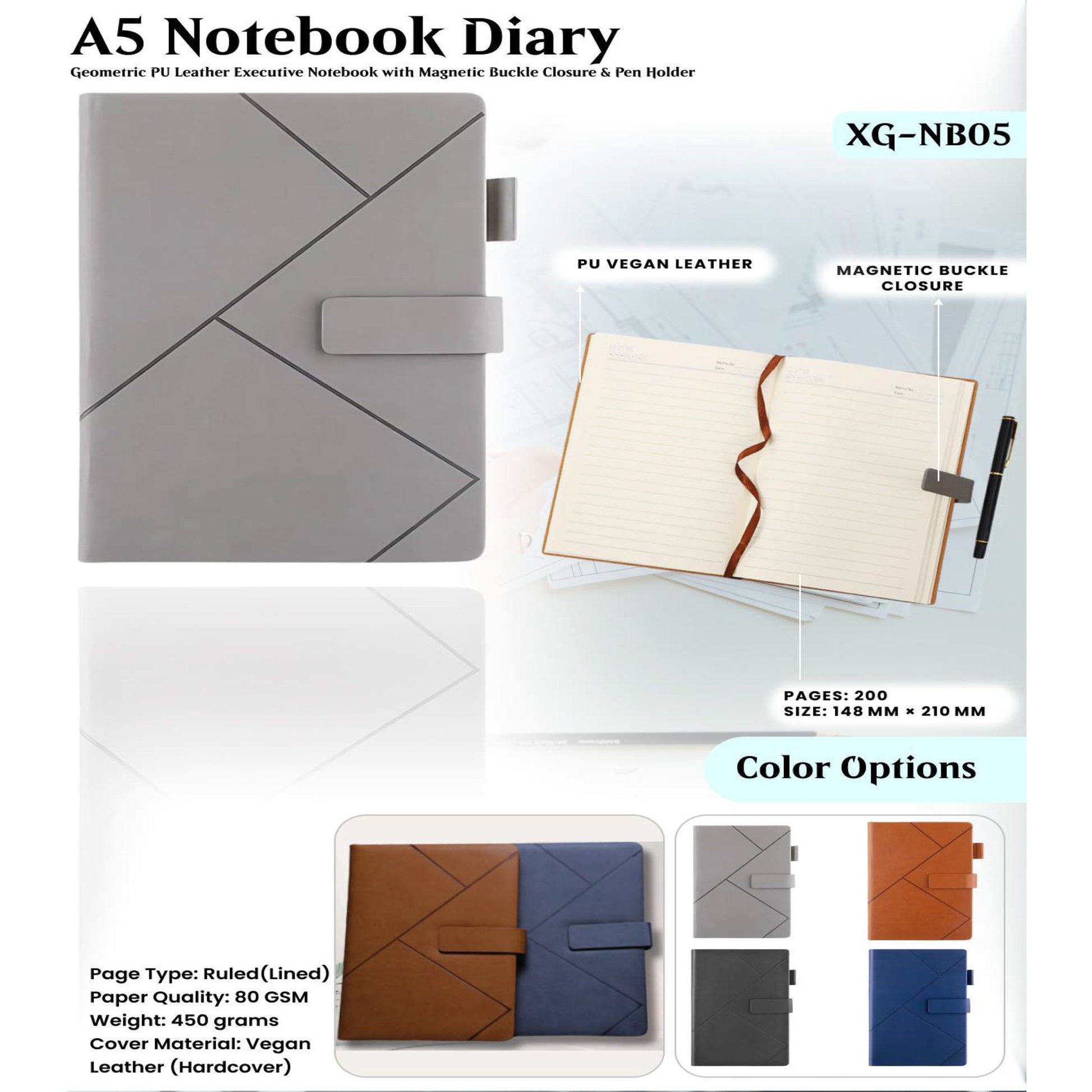 A5 Notebook Diary XG - NB05 MARSH Corporate gifts