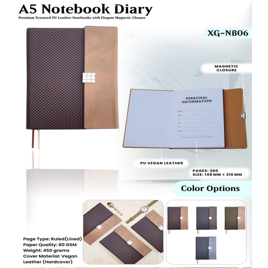 A5 Notebook Diary XG - NB06 MARSH Corporate gifts