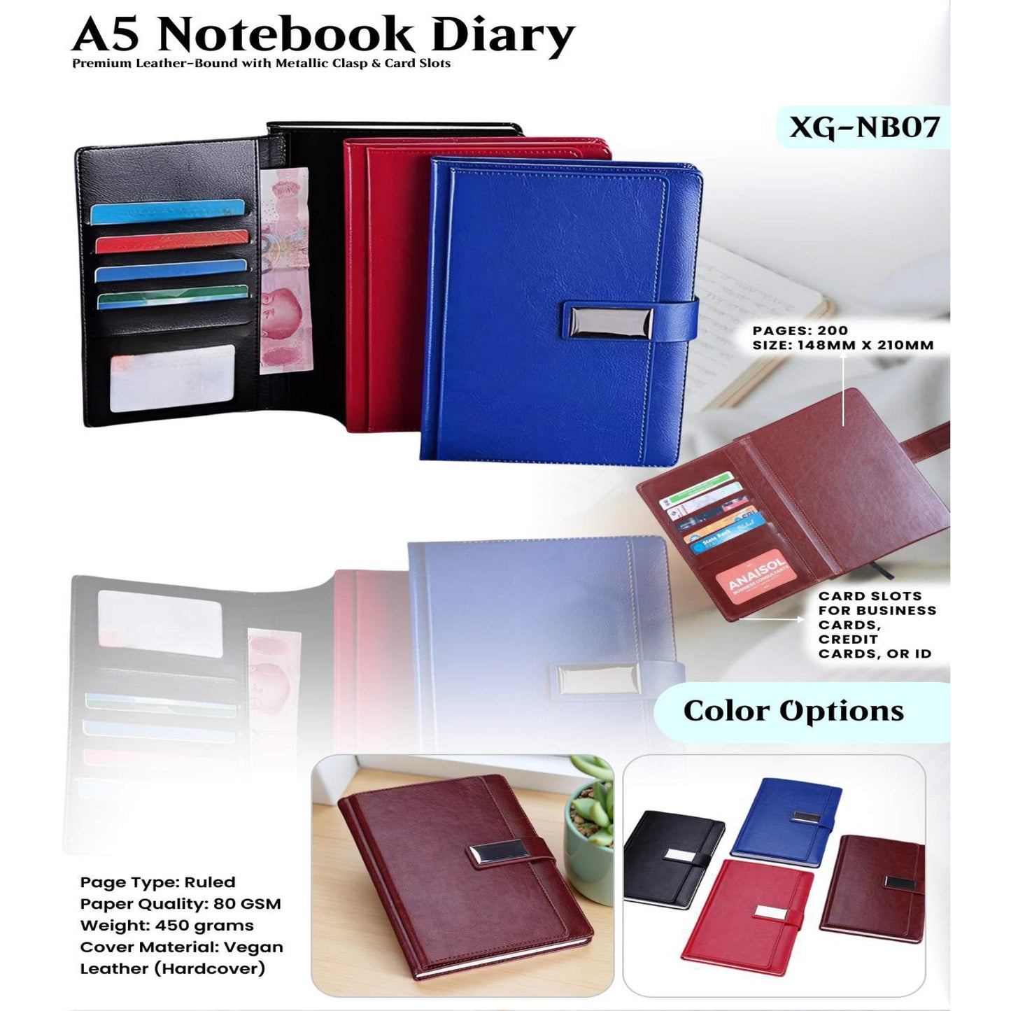A5 Notebook Diary XG - NB07 MARSH Corporate gifts