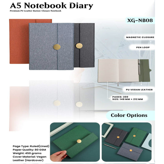 A5 Notebook Diary XG - NB08 MARSH Corporate gifts