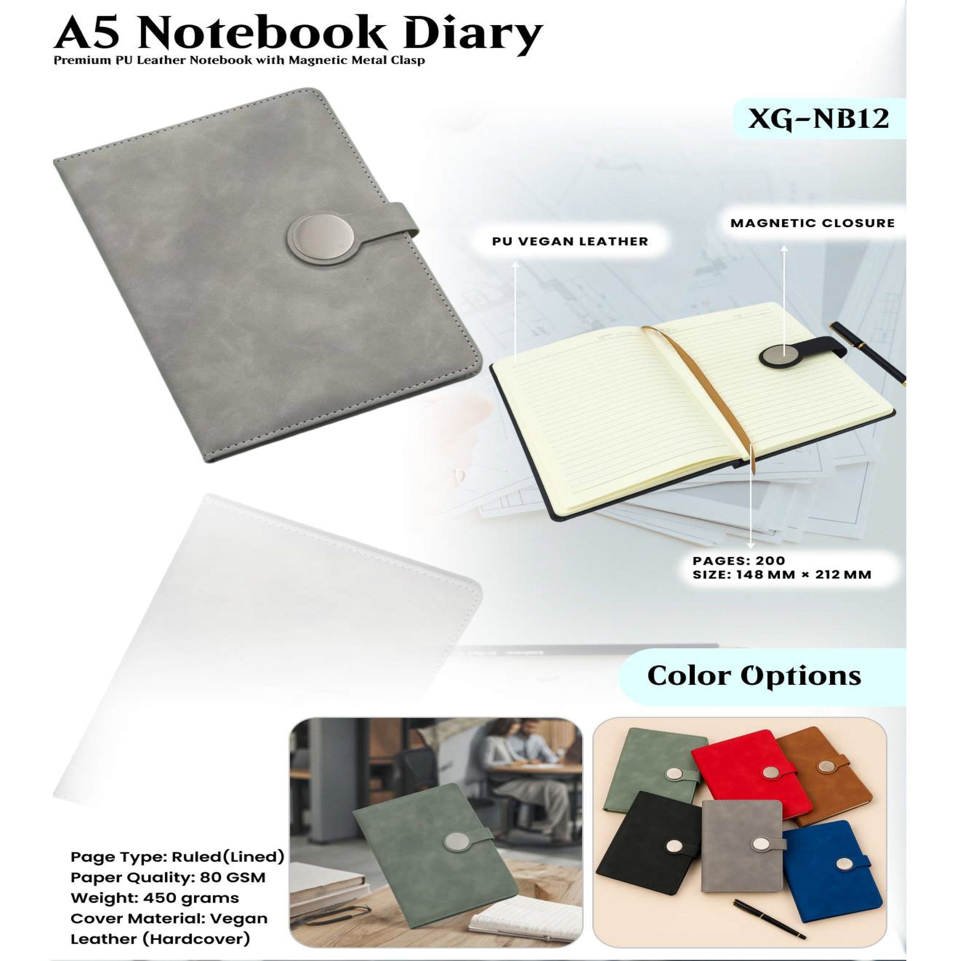 A5 Notebook Diary XG - NB12 MARSH Corporate gifts