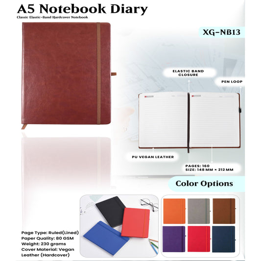 A5 Notebook Diary XG - NB13 MARSH Corporate gifts