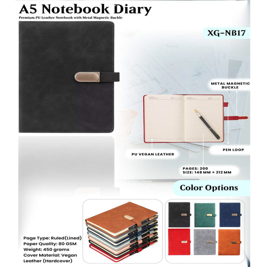 A5 Notebook Diary XG - NB17 MARSH Corporate gifts