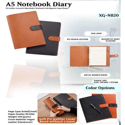 A5 Notebook Diary XG - NB20 MARSH Corporate gifts