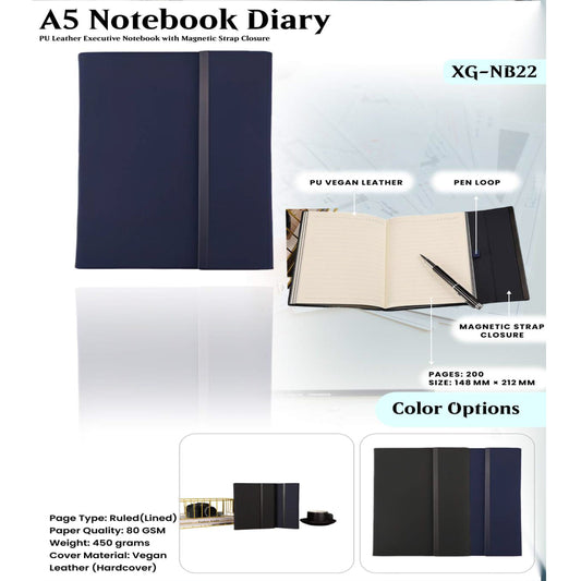 A5 Notebook Diary XG - NB22 MARSH Corporate gifts