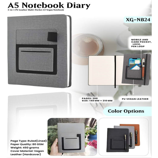 A5 Notebook Diary XG - NB24 MARSH Corporate gifts