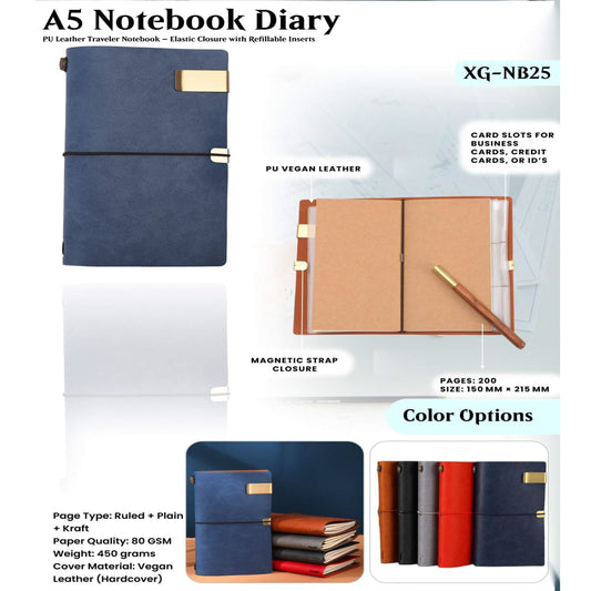 A5 Notebook Diary XG - NB25 MARSH Corporate gifts
