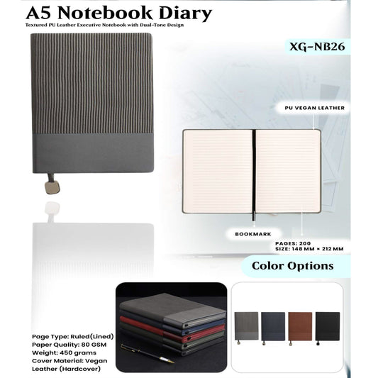 A5 Notebook Diary XG - NB26 MARSH Corporate gifts