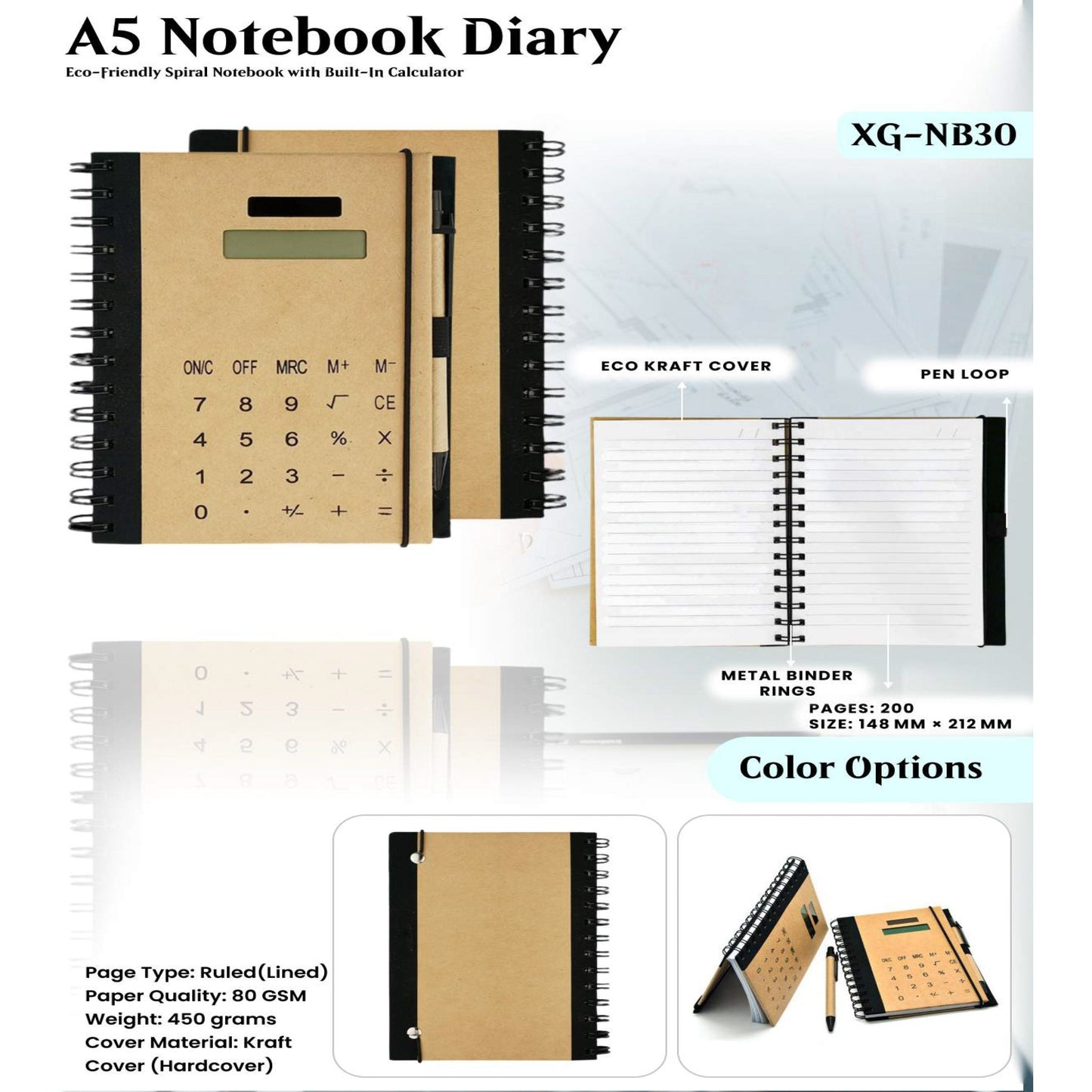 A5 Notebook Diary XG - NB30 MARSH Corporate gifts