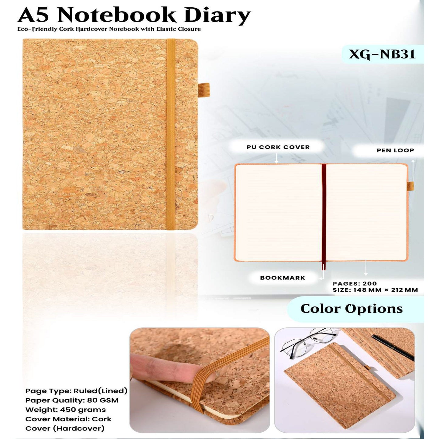 A5 Notebook Diary XG - NB31 MARSH Corporate gifts