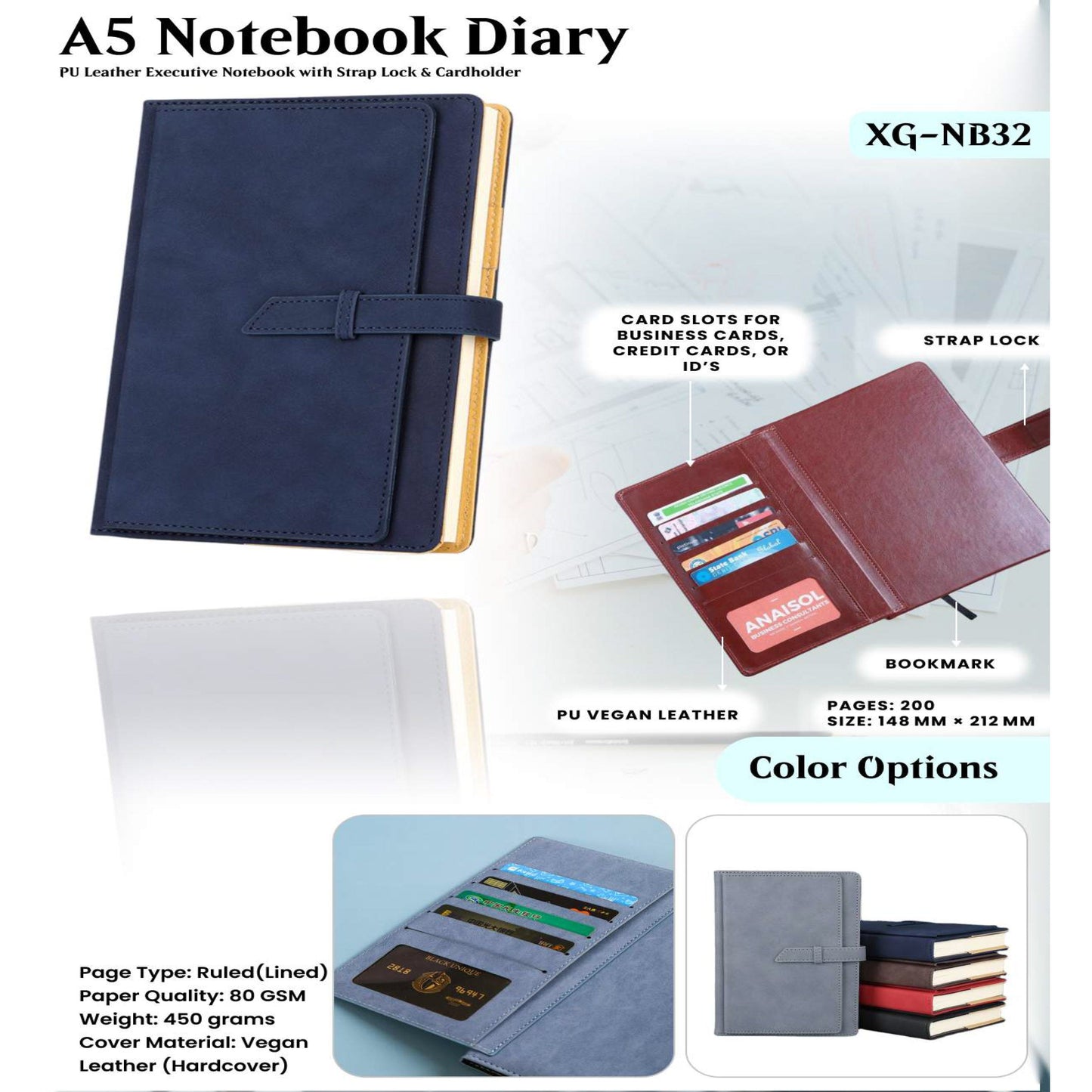A5 Notebook Diary XG - NB32 MARSH Corporate gifts