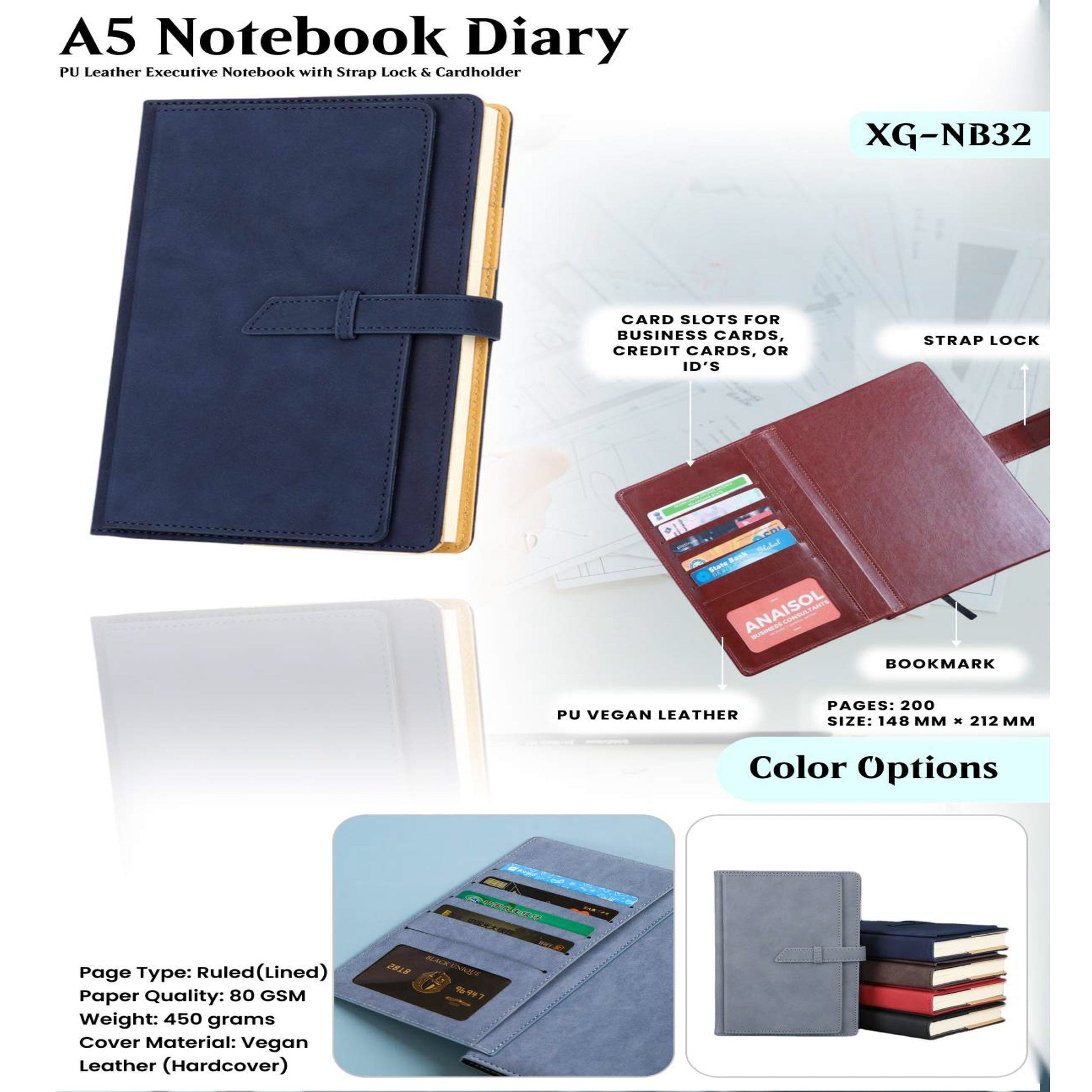A5 Notebook Diary XG - NB32 MARSH Corporate gifts